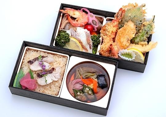 えびす箱 鯛めしと真鯛・海老の天ぷら&季節のお蕎麦