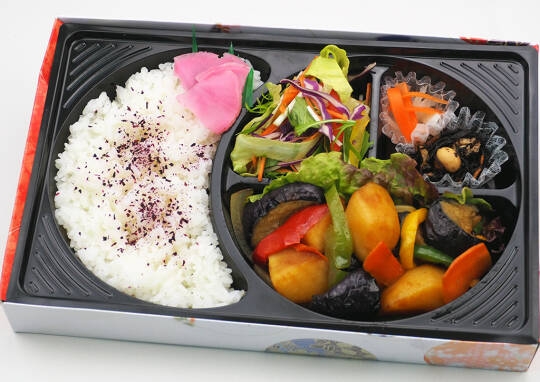 ナスとじゃがいも野菜炒め&ヘルシーサラダ